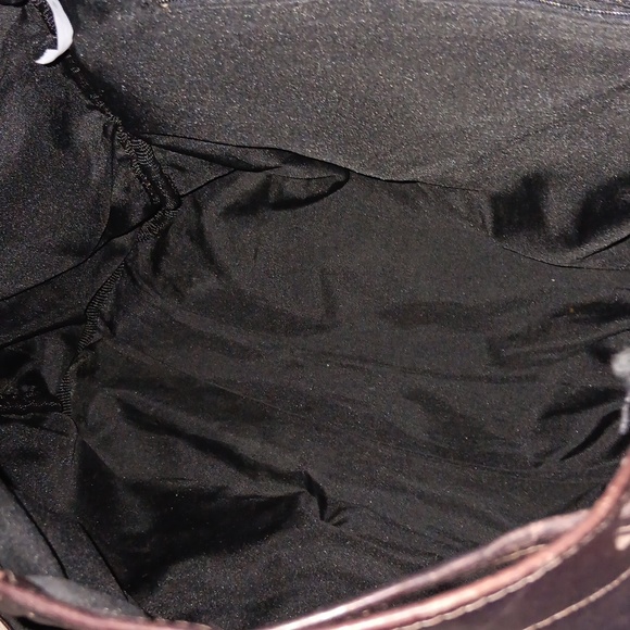 David King Classic Porthole leather briefcase backpack EUC - Picture 8 of 10